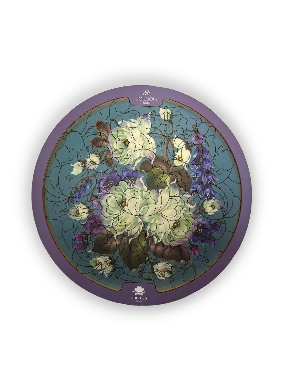 картинка Дидактический круглый фигурный пазл "Цветы" от магазина JOUJOU