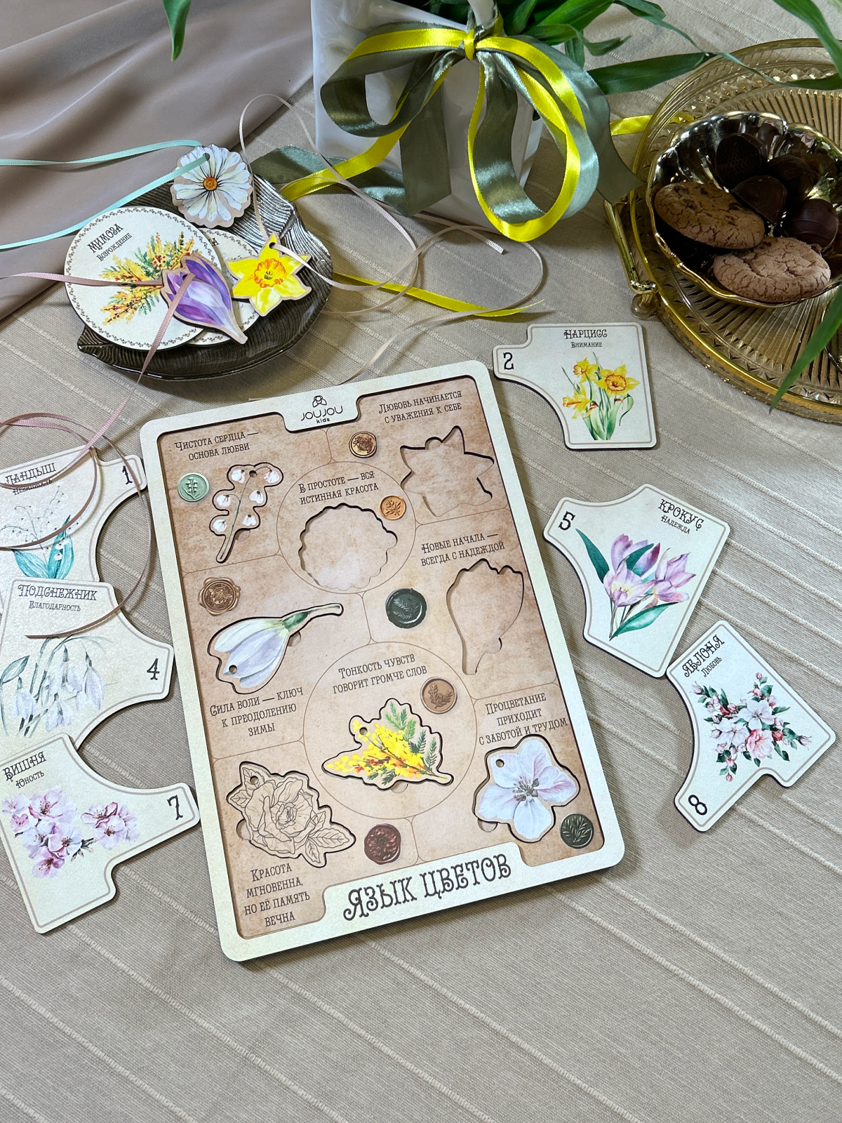 картинка Весенний адвент с подвесами "Язык цветов" от магазина JOUJOU