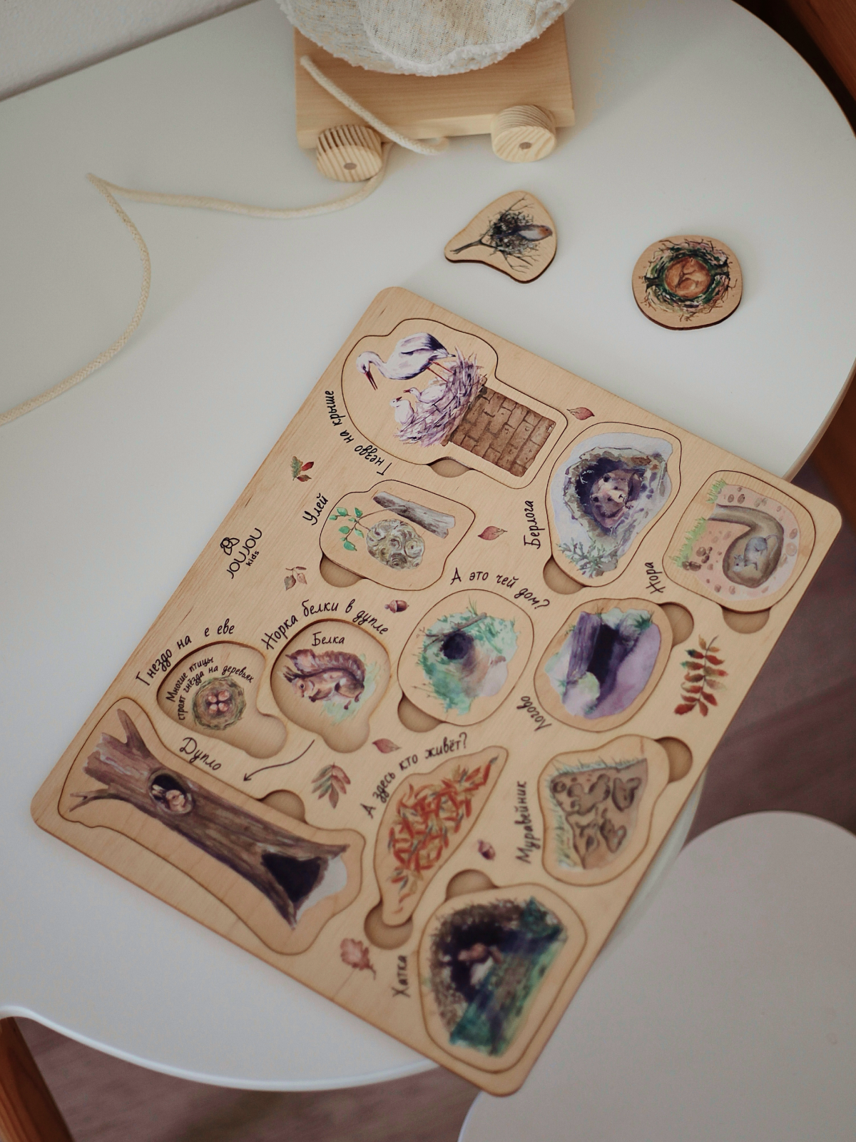 картинка Дидактическая игра "Норки: Где чей домик?" от магазина JOUJOU