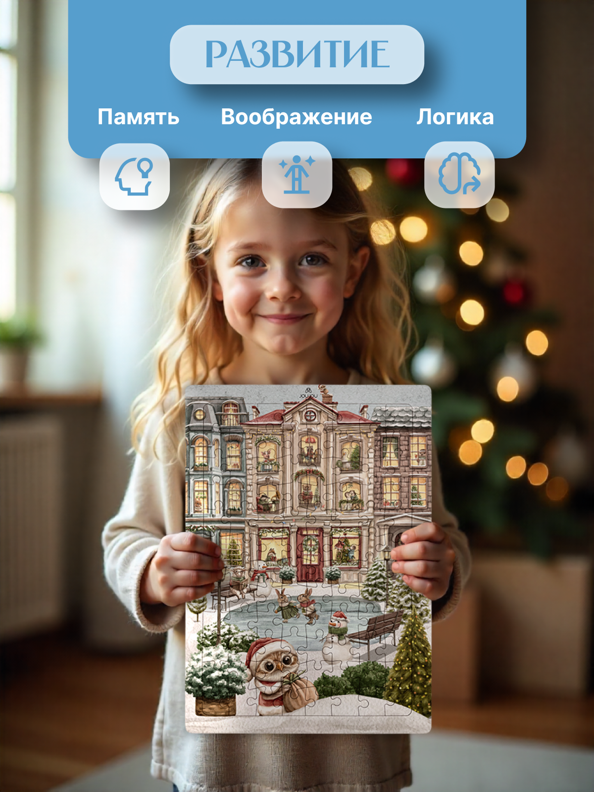 картинка Набор из двух пазлов "Зимняя сказка" от магазина JOUJOU