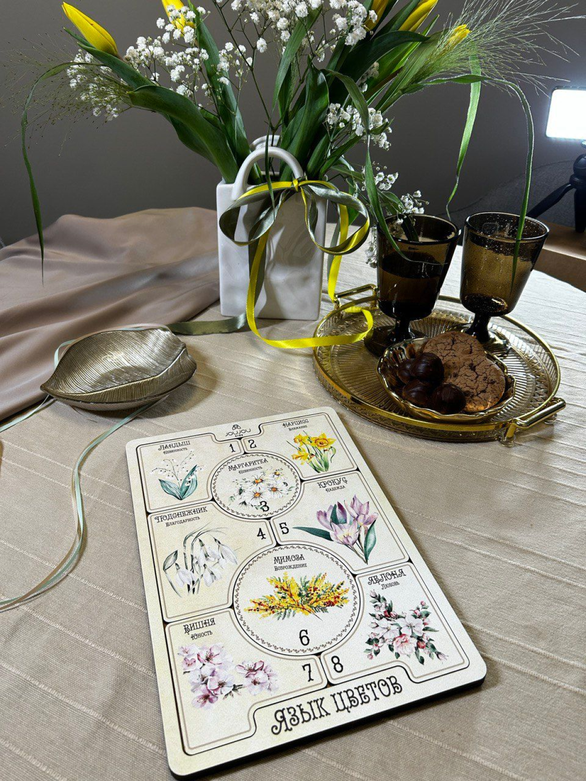 картинка Весенний адвент с подвесами "Язык цветов" от магазина JOUJOU