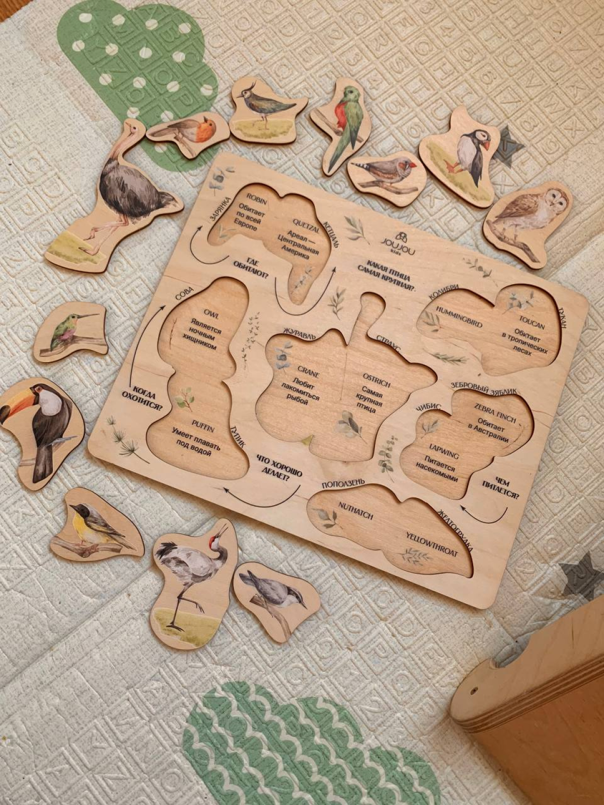 картинка Познавательный пазл «Мир экзотических птиц» от магазина JOUJOU