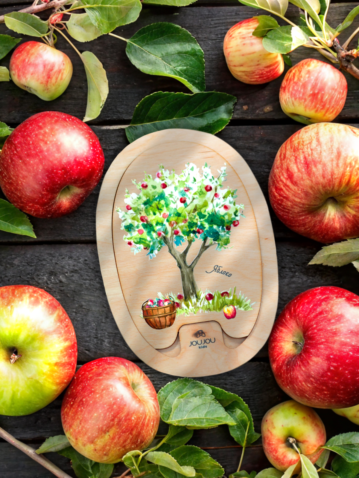 картинка Умняшка-деревяшка «Яблочко» от магазина JOUJOU