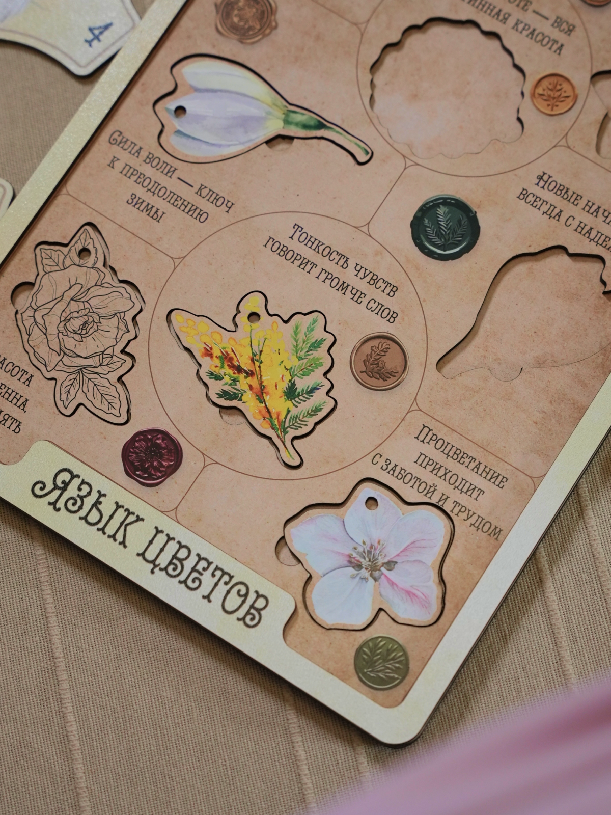 картинка Весенний адвент с подвесами "Язык цветов" от магазина JOUJOU