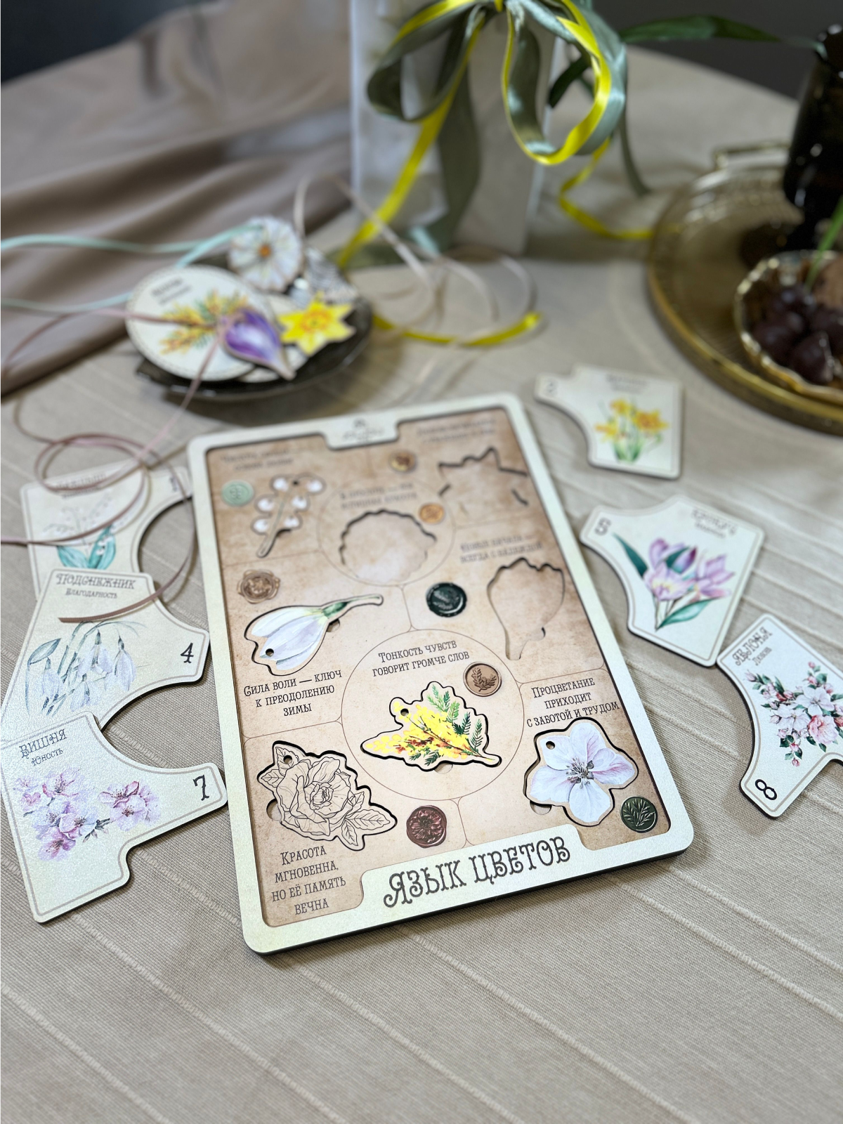 картинка Весенний адвент с подвесами "Язык цветов" от магазина JOUJOU