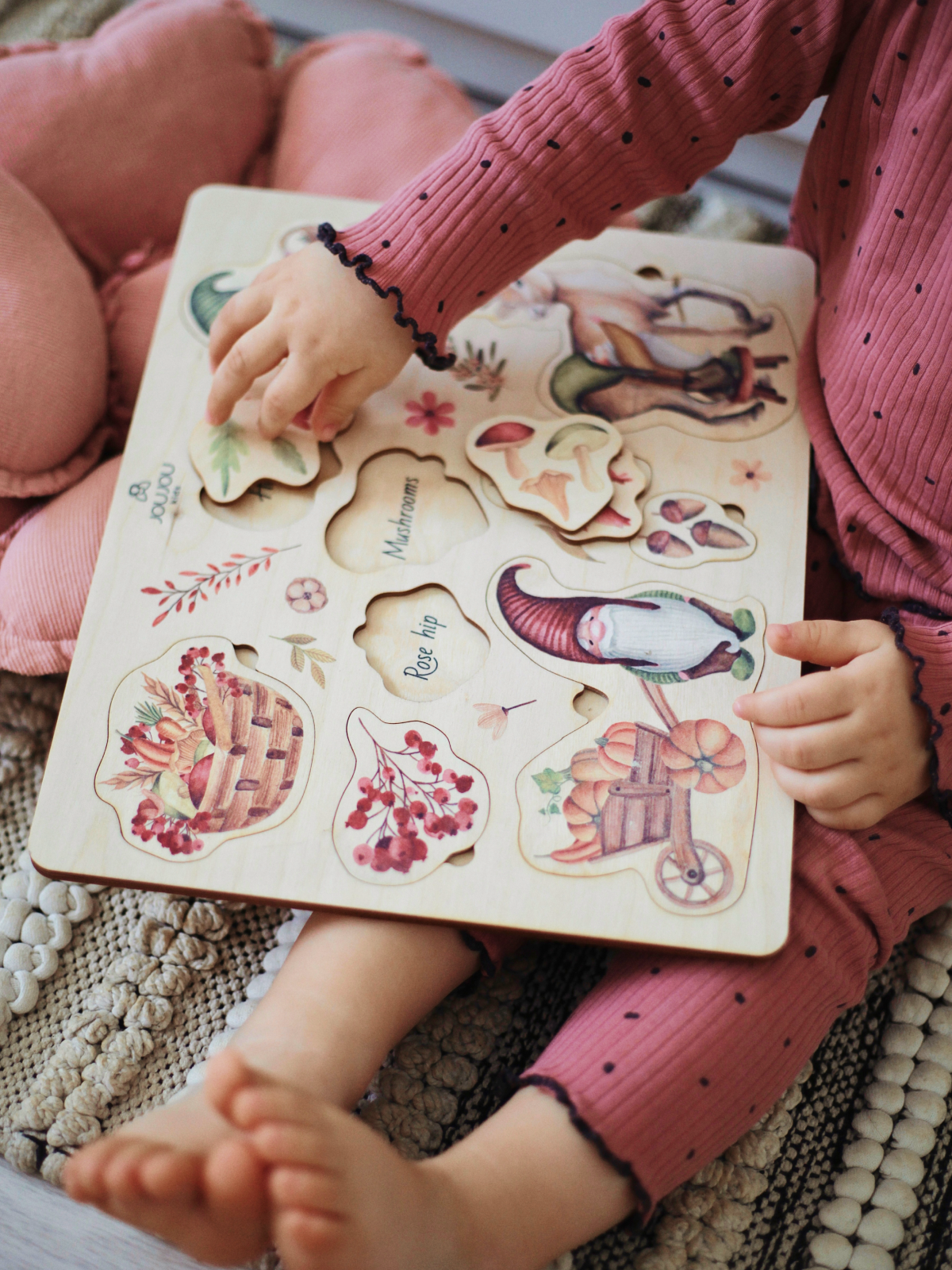 картинка Познавательный пазл «Урожай» из серии Истории умных гномов от магазина JOUJOU