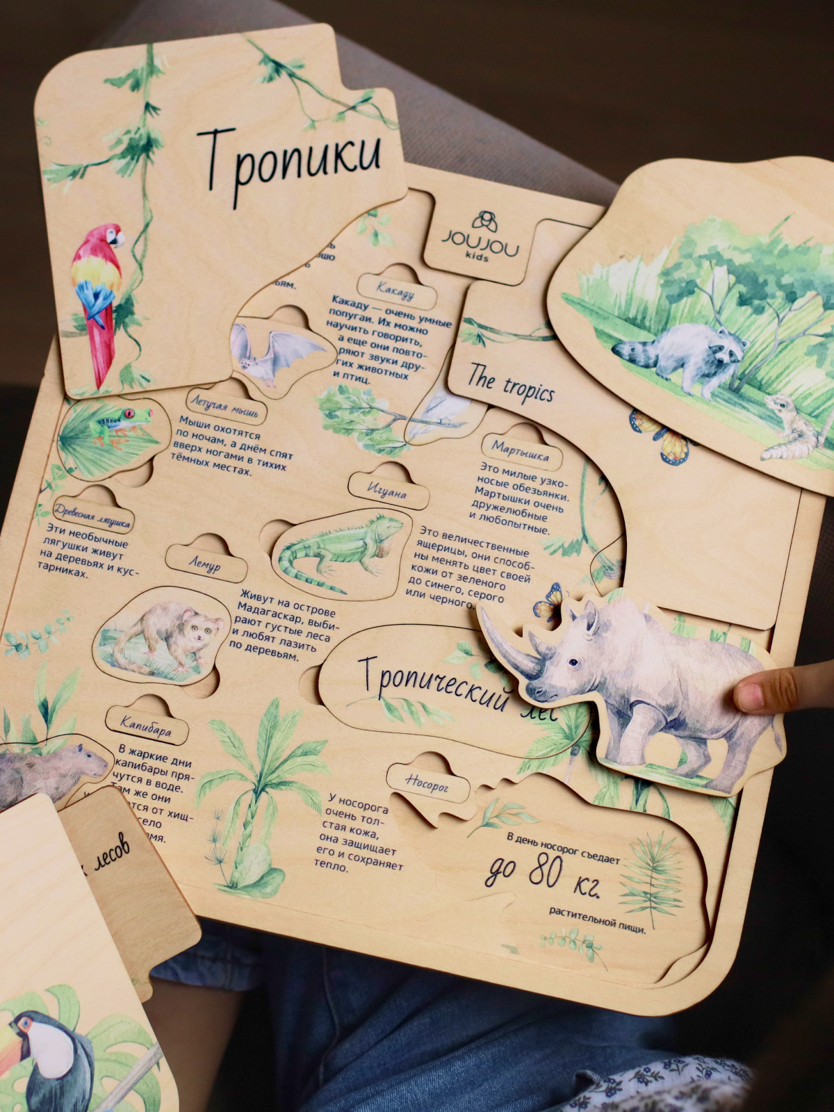картинка Многоуровневый энциклопедический пазл «Тропики» от магазина JOUJOU
