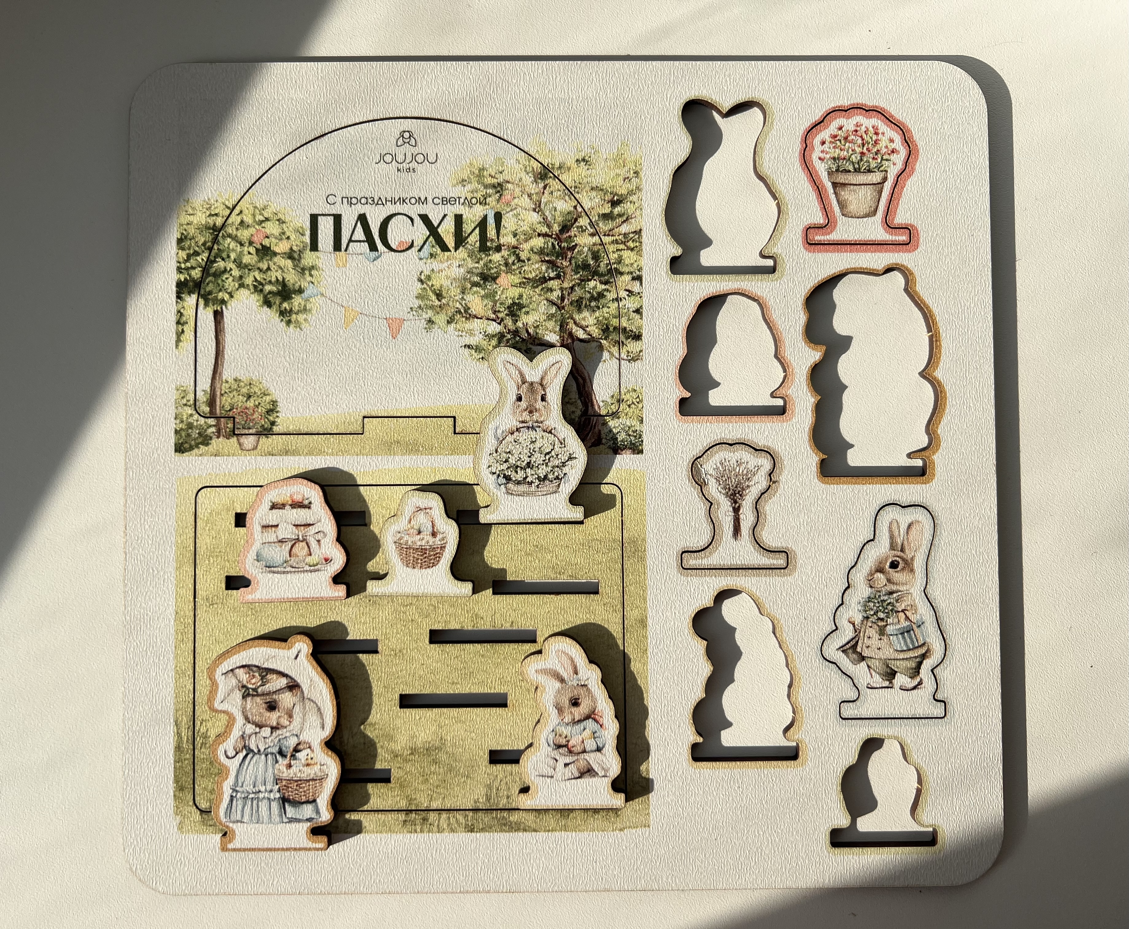 картинка Объемная открытка "Пасхальные кролики" от магазина JOUJOU
