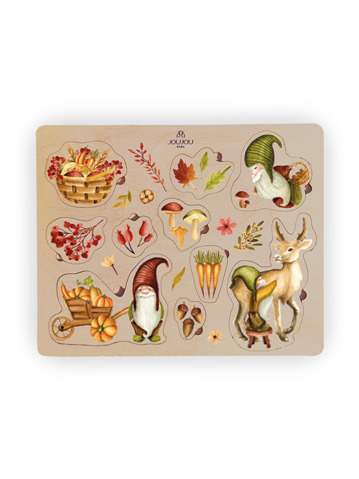 картинка Познавательный пазл «Урожай» из серии Истории умных гномов от магазина JOUJOU